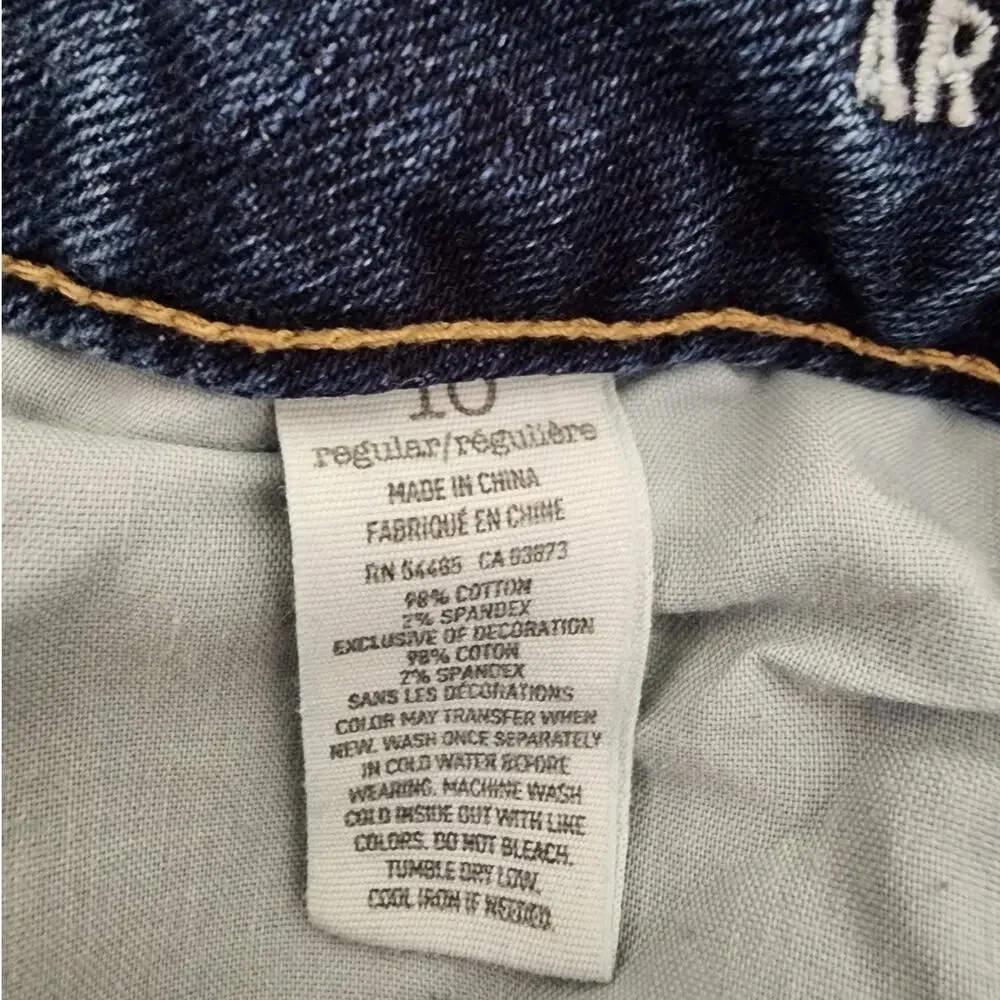 American Eagle Outfitters Womens 10 Artist Double Button Blue Denim Jeans